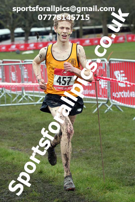Senior boys, 2020 New Balance English Schools Champs., Sefton Park, Liverpool. Photo: David T. Hewitson/Sports for All Pics